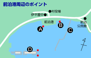 前泊港周辺のポイントの画像