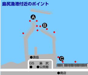 島尻漁港付近のポイントの画像